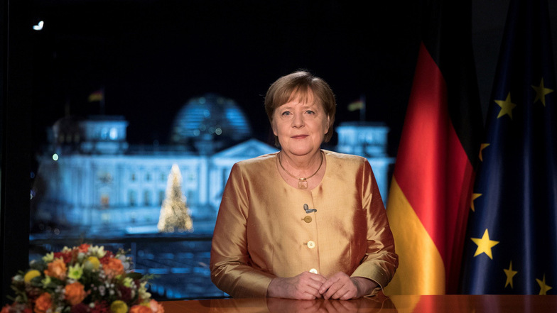 Angela Merkel bei ihrer Neujahrsansprache.