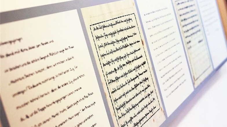 Ein Highlight der Ausstellung sind die Tagebuchaufzeichnungen der Schülerinnen. Geschrieben wurden sie in Sütterlin-Handschrift.