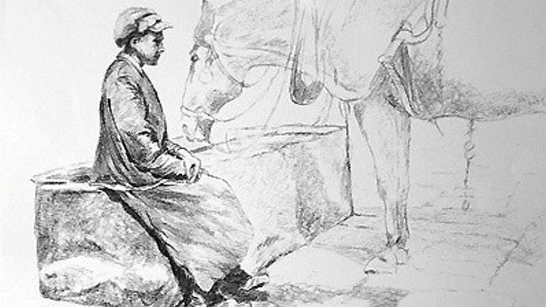 "Pferdejunge" aus der Reihe der "Lebensbilder" von Leonore Thielemann.