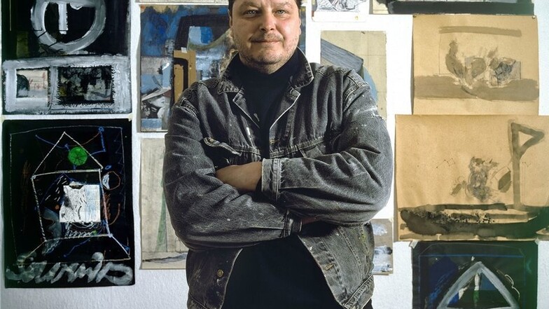 Lange fotografierte den Künstler, der 2001 starb, in seinem Dresdner Atelier
