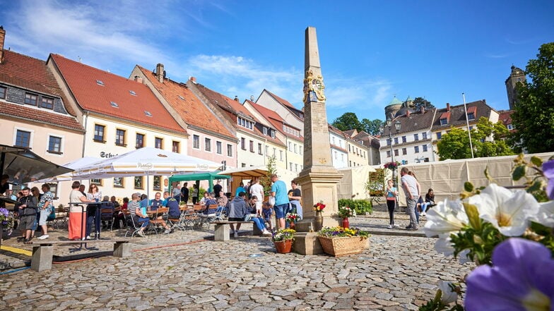 Stolpener Markt: Am 18. August wird es eine lange Picknick-Tafel und Live-Musik geben.