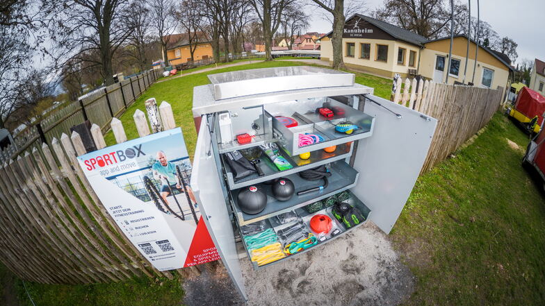 Türen auf, Sport frei: Die "Sportbox" an der Riesaer Elbwiese macht es möglich.