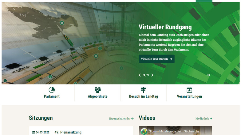 Der Sächsische Landtag hat seinen Internet-Auftritt modernisiert.