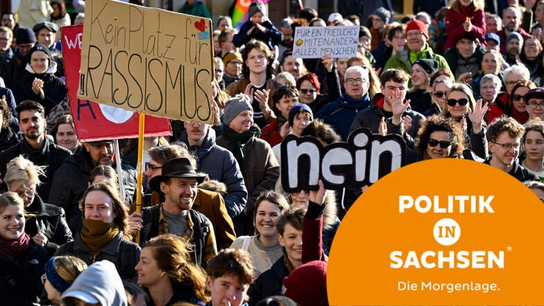 Morgenlage in Sachsen: Rundfunkbeitrag; Grundgesetz-Feier; Demokratie-Demos