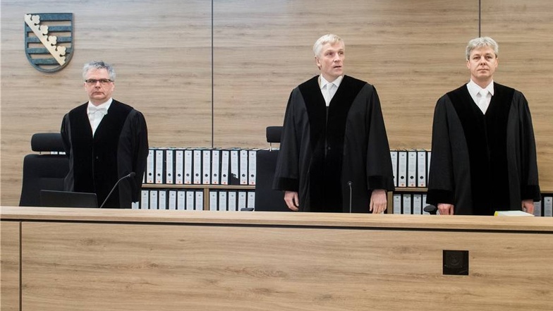 Die Richter im Prozess: v.l. Jürgen Scheuring, Thomas Fresemann und Birger Magnussen.