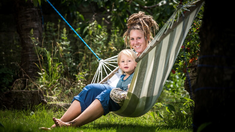 "Die Ängste werde ich ihm nicht nehmen": Corinna Nordhausen mit ihrem vierjährigen Sohn Bruno.