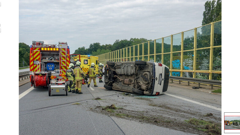 Auf der A4 nahe der Anschlussstelle Bautzen-West gab es am Dienstagabend einen Unfall.