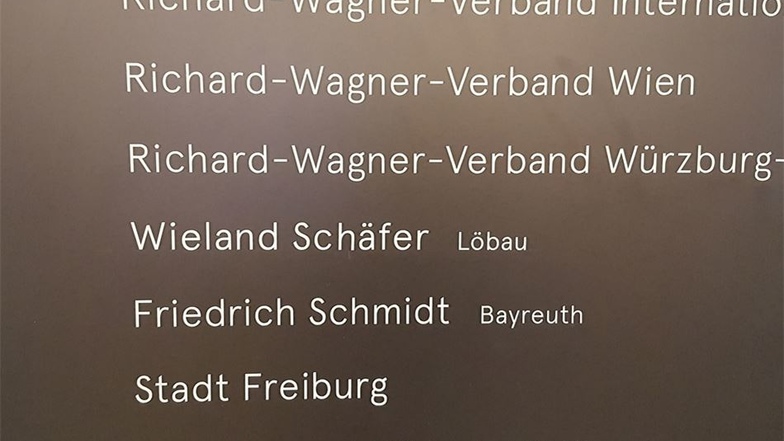 Der Komponist fasziniert Schäfer, als Spender ist er an der Spenderwand im Bayreuther Wagner-Museum verewigt.