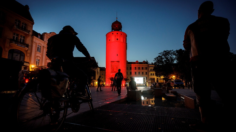 So wie bei der Night of Lights im Juni vergangenen Jahres erstrahlt der Dicke Turm am Marienplatz auch nicht alle Tage.