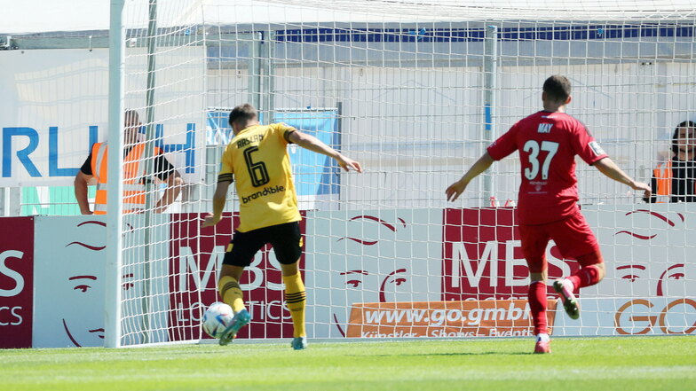 Ahmet Arslan macht sein zweites Saisontor und trifft zur Führung für Dynamo.