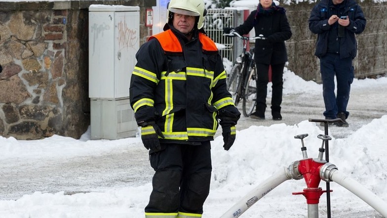 Zum Glück waren bei bis zu minus acht Grad die Hydranten auf der Meißner Straße nicht eingefroren.
