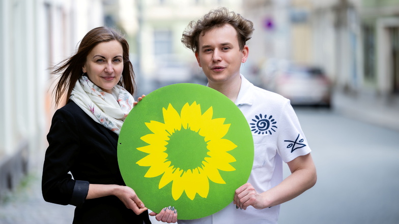 Sind bereits für die Grünen im Bautzener Kreistag und treten jeweils auf Listenplatz 1 in ihren Wahlkreisen wieder an: Diana Schieback und Jonas Löschau.