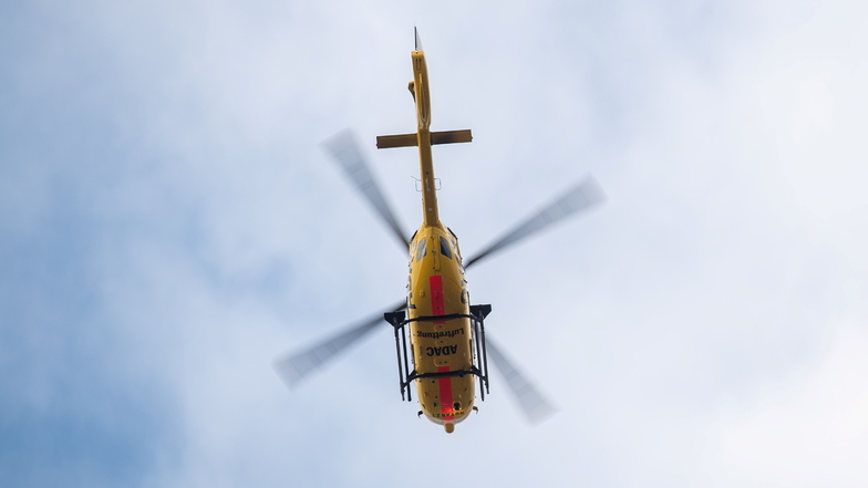 Rettungshubschrauber-Einsatz bei Bad Schandau: Frau bei Unfall schwer verletzt