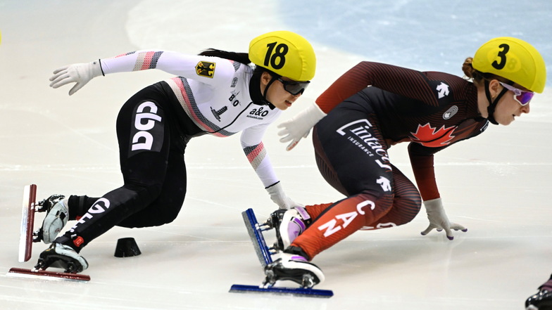Eine zweite Finalplatzierung verpasste Myeongbi Jung (l.) über 1.500 Meter knapp, da schaffte es die 18-Jährige bis ins Halbfinale. Sie war damit mit Abstand beste deutsche Starterin.