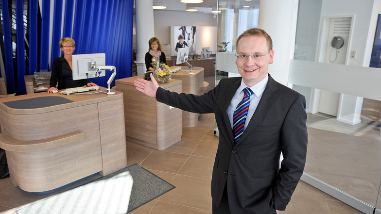 Daniel Härtel leitet seit über zehn Jahren die Görlitzer Filiale der Deutschen Bank.