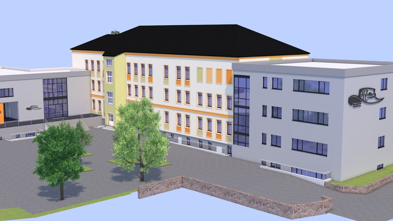 die Erweiterung der Heinrich-Zille-Oberschule ist im neuen Radeburger Doppelhaushalt die größte Einzelinvestition.