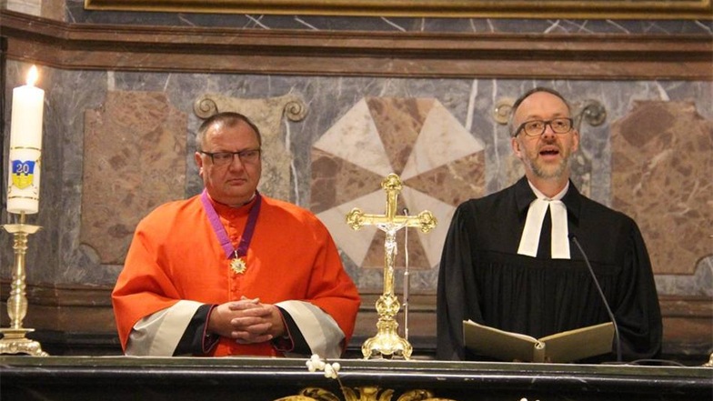 Den ökumenischen Gottesdienst zur Wiedereröffnung hielten die Pfarrer Veit Scapan und Christian Tiede.