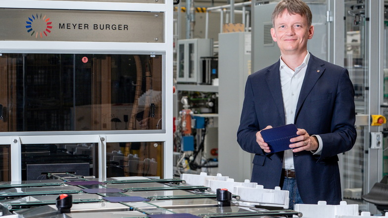 Gunter Erfurt, Vorstandschef von Meyer Burger, brachte die Solarindustrie zurück nach Freiberg. Er hofft auf mehr Unterstützung aus Europa. Foto: Arvid Müller