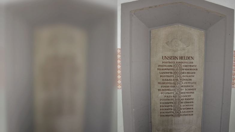 Ein Gedenkstein für 17 Post-Mitarbeiter, die im Ersten Weltkrieg ums Leben kamen.
