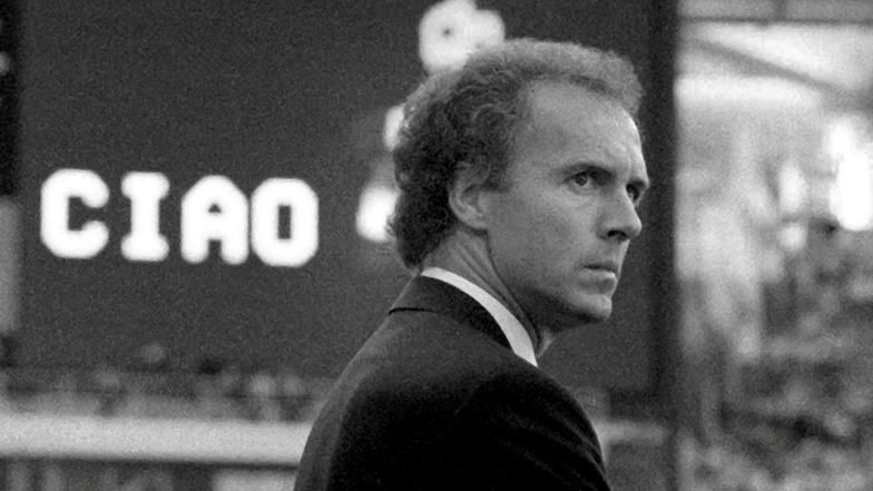Franz Beckenbauer bei der WM 1990 in Italien.