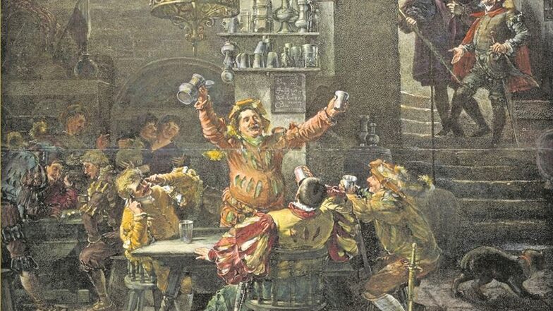 Feiern bis zum Umfallen oder bis zum Eintritt Mephistos, wie hier von Eduard Grützner (1846 - 1925) gemalt, ist in Auerbachs Keller nicht mehr möglich. Seit das neue Arbeitszeitgesetz gilt, wurde der Küchenschluss auf 21 Uhr vorverlegt.