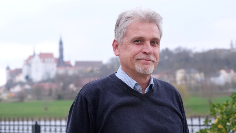 Hält Kurs trotz Immobilienkrise: Elblandmakler-Vorsitzender Jörg Kuschmann aus Weinböhla. Den Verein gibt es bereits seit 2002.
