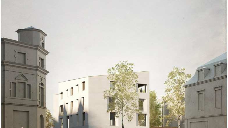 So stellte sich Architekt Torsten Herrmann für reitter architekten zt gesmbh eine neue Bebauung am Hirsch vor. Die Visualisierung stammt von Sonaar.