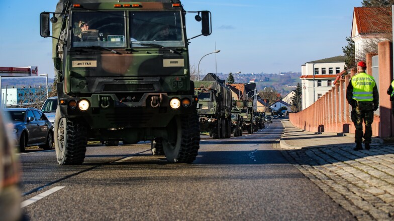 US-Militär durchquert Sachsen in Richtung Osteuropa