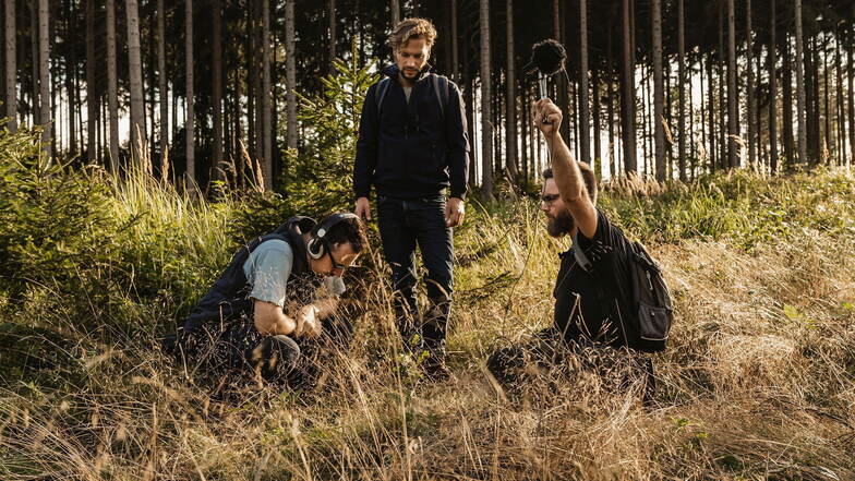 Felix Räuber mit dem Duo „Forest Roots“ aus Zittau. Für die Musiker Heiko Fehrmann und Marcel Frehse sind die Klänge der Heimat die der Natur.