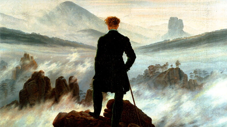 Caspar David Friedrichs Bild „Der Wanderer über dem Nebelmeer“ wurde zur Ikone in der Elbsandsteinmalerei.