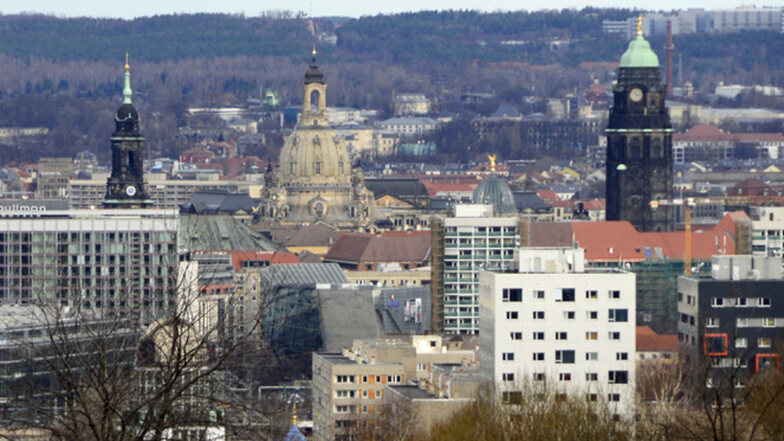 Blick auf die Dresdner Innenstadt