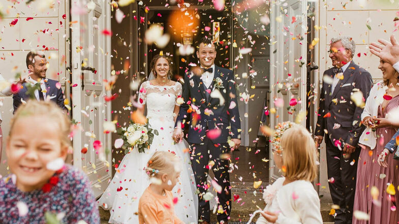 Ein glücklicher Moment trotz Coronakrise: Nicole und Fabrice Türkowsky haben am 19. September in Görlitz geheiratet.