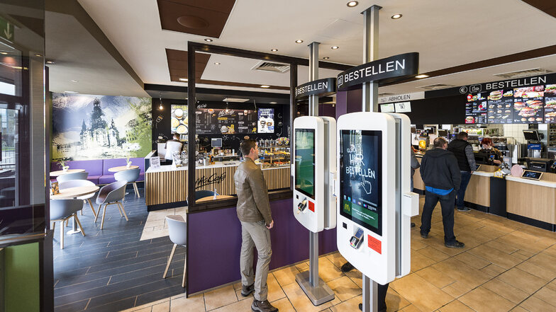 Blick in die McDonalds-Filiale in Görlitz: Sie wurde 2017 umfassend modernisiert.