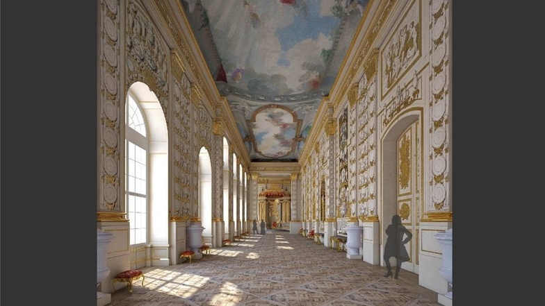 Versailles stand Pate: So sollte der 70 Meter lange Festaal ausgemalt werden.