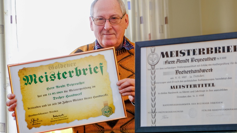 Goldener Meisterbrief für Arndt Beyreuther