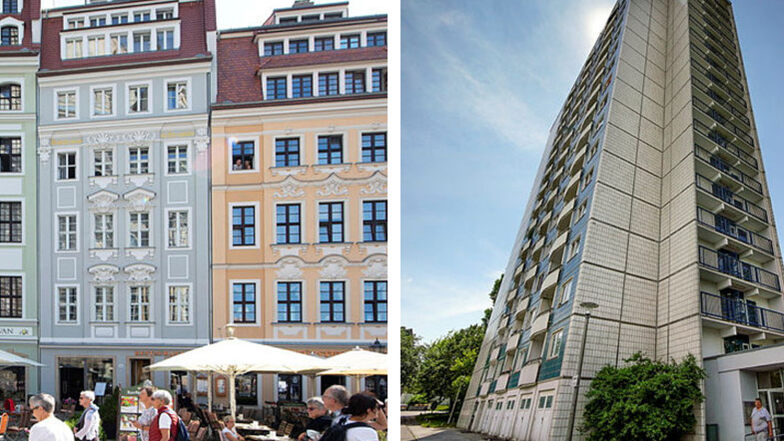 In der Dresdner Altstadt sind die Wohnungen am teuersten, in Gorbitz am günstigsten.