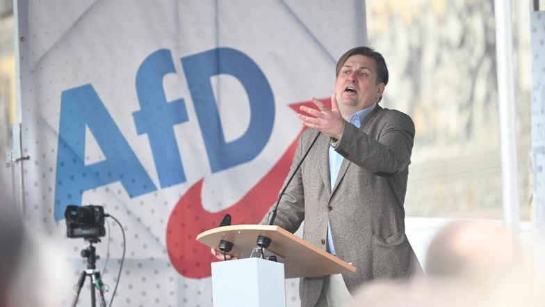 Der AfD-Spitzenkandidat für die Europawahl Maximilian Krah war einer der Redner.