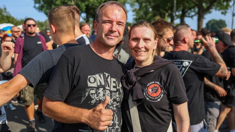 Claudia und René sind aus Berlin zum Konzert nach Dresden gekommen und haben Ticktes für beide Abende in der Rinne.