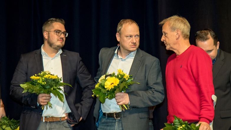 Im November 2019 auf der Mitgliederversammlung wiedergewählt: die Aufsichtsräte Michael Ziegenbalg, Thomas Kunert und Jens Heinig (von links).