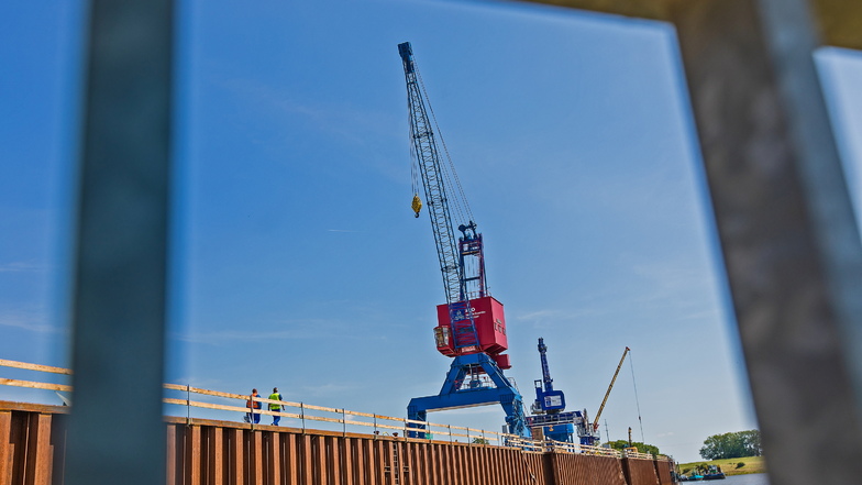 Torgauer Idylle: Der Hafen war gut drei Jahre lang für 18,6 Millionen Euro modernisiert worden. Foto: Jürgen Lösel
