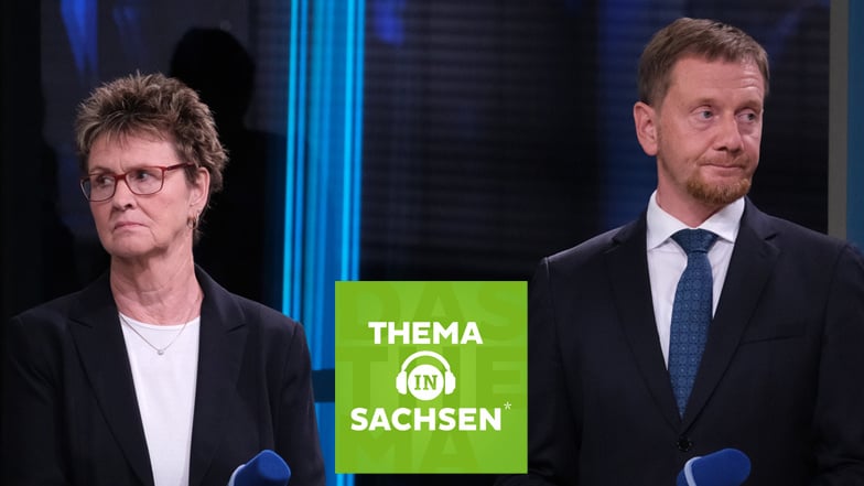 Werden jetzt über eine gemeinsame politische Zukunft sprechen: Sachsens BSW-Spitzenfrau Sabine Zimmermann und CDU-Ministerpräsident Michael Kretschmer.