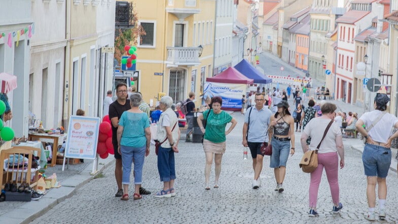 Auf der unteren Bautzener Straße ging es etwas ruhiger zu.  Aber auch hier hatten sich die Händler und Dienstleister einiges einfallen lassen.