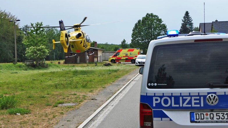 Bei einem Unfall in Trebsen/Mulde wird ein zwölfjähriger Fußgänger schwer verletzt.