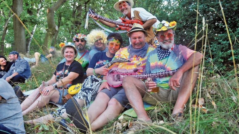 Das ist für uns Amerika: Großenhainer Freizeit-Hippies beim Woodstock-Revival.