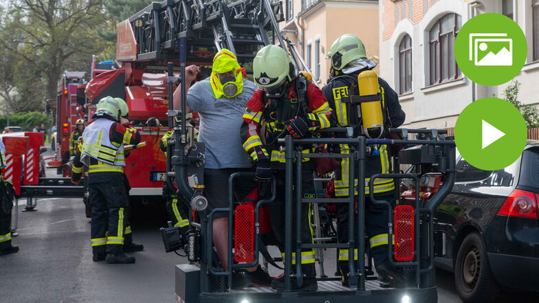 Wohnungsbrand in Zittau: Vier Verletzte, darunter ein Feuerwehrmann