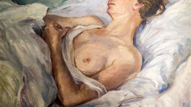 „Weiblicher Halbakt“ steht an diesem Bild. Majores malte es 1935.