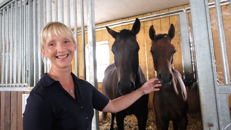 Katja Ehrlich betreibt in Zaschendorf eine Pferdezucht. Die Tiere sind gefragt – auch in den USA.