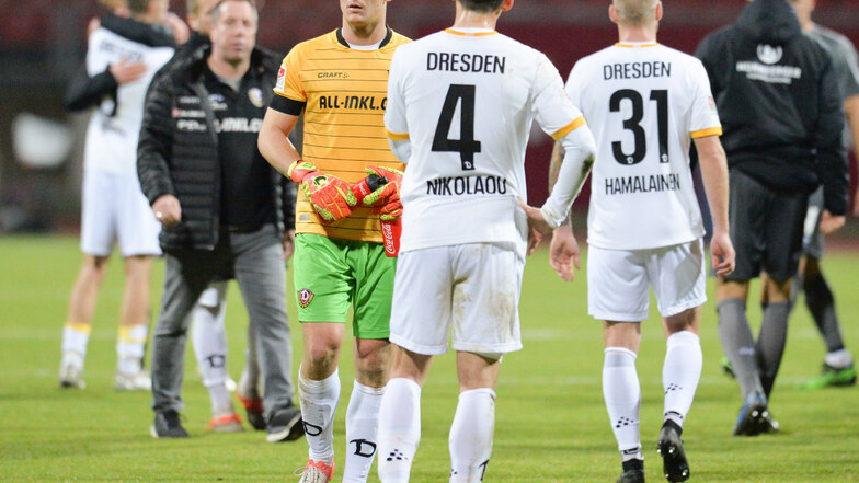 Nach der Niederlage in Nürnberg sind die Dynamo-Profis mal wieder enttäuscht. Jetzt ist erst einmal Pause.