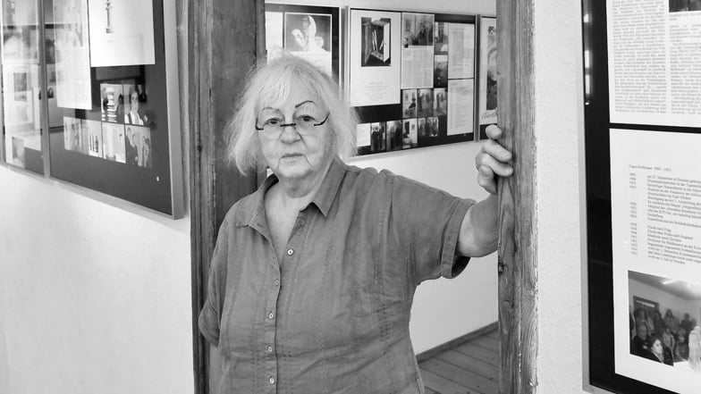 War jahrelang Vorsitzende des Freitaler Kunstvereins: eines der letzten Bilder von Barbara Hornich im Einnehmerhaus.