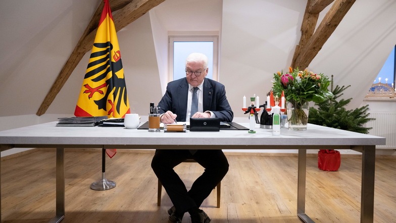Bundespräsident Steinmeier sitzt nun in Freiberg